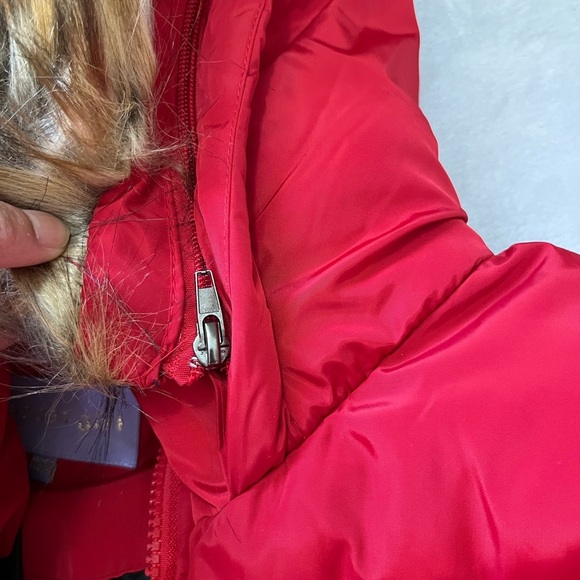 Madden Girl Red Puffer Jacket Faux Fur Hood XXL Juniors | Winter Cozy Chic - Picture 12 of 15